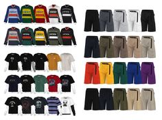 men's and women's sweatpants, t - shirts, shorts or sweatshirts