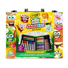 an assortment of crayon art pastes in a box