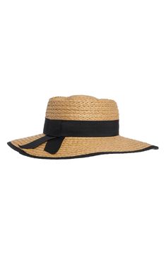 A wide, floppy brim of a breathable woven-straw hat provides essential sun protection for outings and adventures. 23" circumference, 4" brim Paper/fabric Spot clean Imported Adjustable Flat Brim Boater Hat For Picnic, Curved Brim Boater Hat For Beach Season Picnic, Adjustable Brimmed Boater Hat For Picnic, Curved Brim Boater Hat For Beach Picnic, Brimmed Boater Hat For Beach Season, Summer Straw Hat With Curved Brim For Outdoor, Summer Outdoor Straw Hat With Curved Brim, Flat Brim Straw Hat For Picnic, Casual Straw Sun Hat With Visor