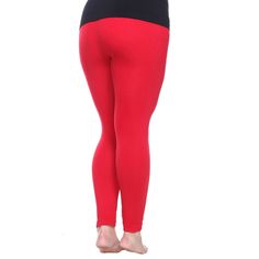 Boost your confidence with this curve-loving skinny leggings to add flirty and flattering elegance to your outfit. Whether you pair it with a top or a mini dress, this simple silhouette will support and accentuate your body’s every move. Constructed with a high-quality polyester and spandex blend, high rise waist band with tummy control capabilities, you will never want to take these leggings off. One size fit most with an inseam of 24 inches. White Mark, Solid Leggings, Leggings, Plus Size, Mini Dress, Red, Women Shopping