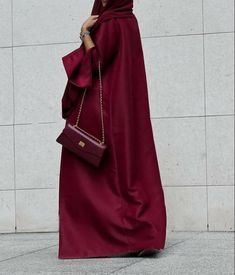 Soft satin crimson coat style red Abaya with classical cut design with elegant buttons Perfect choice for daily outings or family gatherings.FREE HIJAB INCLUDED Burgundy Abaya Outfit, Red Abaya Outfit, Formal Maxi-length Abaya For Fall, Elegant Solid Abaya For Fall, Elegant Solid Color Abaya For Fall, Elegant Eid Abaya With Cape, Elegant Formal Abaya For Fall, Elegant Evening Abaya For Fall, Elegant Floor-length Fall Abaya