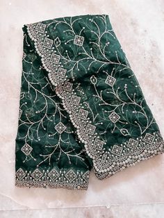 Long Embroidered dupatta with golden border and all over embroidery embroidery. These are very much in trend now. Pair it with plain kurta to make your dress unique. Perfect gift item also. Beautiful net with scallop border dupatta. Mix and match with our skirts and blouses. Or we can make something for you to match this. Wash care. Dry clean Or Hand wash and hang to dry. You can steam this on a gentle setting. Note: There may be slight color variation due to different display settings on your screens. Green Sharara With Embroidered Border For Diwali, Green Sharara With Embroidered Border For Wedding, Green Embroidered Sharara For Wedding, Bollywood Style Green Sharara With Embroidered Border, Traditional Nida Dupatta With Intricate Embroidery, Festive Nida Dupatta With Intricate Embroidery, Green Anarkali Dupatta With Embroidered Border, Green Dola Silk Unstitched Suit With Sheer Dupatta, Green Unstitched Dola Silk Suit With Sheer Dupatta