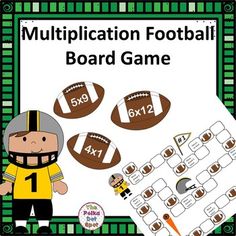 a football themed board game with numbers and pictures