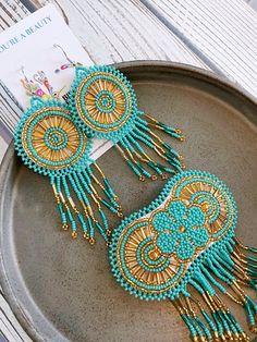 Boho Beaded Jewelry Native American Beaded Earrings Set - Etsy Festive Turquoise Beaded Earrings, Bohemian Turquoise Beaded Bracelets With Dangling Beads, Turquoise Artisan Jewelry With Gold Beads, Artisan Turquoise Jewelry With Gold Beads, Turquoise Earrings With Gold Beads, Festive Turquoise Beaded Jewelry, Bohemian Spacer Beads Jewelry For Festive Occasions, Bohemian Turquoise Earrings With Gold Beads, Bohemian Jewelry With Spacer Beads For Festive Occasions