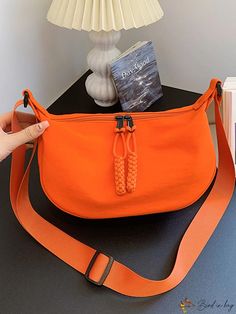 BirdinBag - Stylish & Versatile Single Shoulder Crossbody Bag - Perfect Accessory! Details Pictures, Word Wrap, Saddle Bag, Bag Bag, Saddle Bags, Color Orange, Orange Color, Crossbody Bags, Fashion Forward