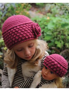 Rosedale Vintage Hat With A Flower Crochet Pattern Baby Hats Pattern, Annie's Crochet, Crochet Summer Hats, Crochet Beanies, Hat Crochet Pattern, Crocheted Hats, Crochet Terms, Crochet Beanie Hat, Crochet Doll Clothes