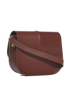 100% Leather Leather Crossbody Flap Bag With Leather Lining, Brown Calf Leather Satchel With Adjustable Strap, Everyday Tan Calf Leather Shoulder Bag, Brown Saddle Bag For Office, Brown Leather Saddle Bag For Office, Classic Leather Crossbody Shoulder Bag, Chic Cognac Saddle Bag For Formal Occasions, Cognac Calf Leather Bag With Adjustable Strap, Calf Leather Crossbody Saddle Bag