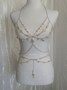 Baroque Pearl 925 Sterling Silver Belly Body Chain - Etsy Handmade Body Chain For Festivals, Elegant Wedding Body Chain For Summer, Elegant White Festival Body Jewelry, Elegant Summer Wedding Body Chain, Bohemian Beaded Silver Body Chain, Beaded Body Chain For Summer Festivals, Silver Beaded Body Chain For Festival, Delicate Silver Body Chain For Party, Party Jewelry With Beaded Baroque Pearls