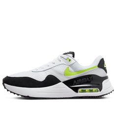 Nike Air Max SYSTM 'White Volt' DM9537-100 (SNKR/Casual/Classic) White Nike Air Max With Air Cushioning For Sports, White Running Shoes With Air Max Cushioning For Outdoor, White Nike Air Max For Running With Boost Midsole, Casual White Nike Air Max For Light Sports, White Sneakers With Air Cushioning For Outdoor Activities, White Nike Air Max With Air Cushioning, White Nike Air Max With Boost Midsole For Running, Casual White Nike Air Max For Sports, Nike Air Max White Sports Shoes With Cushioned Midsole