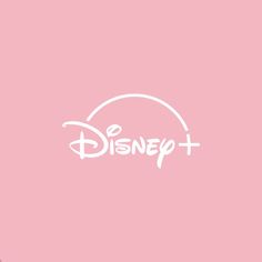 the logo for disney plus on a pink background