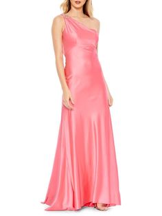 Embellished Cutout Gown Mac Duggal Prom, Prom Dresses Long Pink, Sheath Gown, Pink Prom Dress, Unique Prom Dresses, Pink Prom, Column Gown, Satin Gown, Mac Duggal