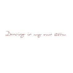 the words dancing in my own town are written on a white background with red ink