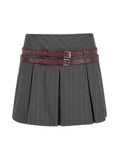 Elevate your wardrobe with Nocturne's women's mini skirt, a fashion-forward piece that combines utility and style. Featuring a slim fit, full lining, no pockets, a concealed side zipper, and a pleated design with a unique double belt detail, this skirt is a versatile statement item. Dry clean Material:63% Polyester, 34% Viscose, 3% Elastane High rise Officially licensed Imported Brand: Nocturne Model Product Size: S Model Size: Height 5'10 / Bust 29.5 in / Waist 23 in / Hips 34 in Runs smaller o Skirt Details Fashion, Fitted Mini Length Bottoms With Belt Loops, Belted Fitted Mini Skirt, High Waist Fitted Skort With Belt Loops, Fitted High Waist Skort With Belt Loops, Fitted Mini Skirt With Belt Loops For Fall, Belted Fitted Mini Skirt Skort, Fitted Belted Mini Skort, Fitted Belted Mini Skirt