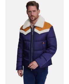 in stock Mens Puffer Jacket, Blue Fits, Sheep Leather, Navy Blue Color, Shearling Jacket, Puffer Jacket, Fitness Fashion, Puffer, Pick Up