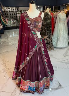 Shreya Chaniya Choli Bohemian Anarkali Set With Dori Work For Wedding, Bohemian Anarkali Set For Wedding With Dori Work, Transitional Purple Choli With Dupatta, Purple Sets With Dupatta For Traditional Ceremonies, Bohemian Purple Sets With Zari Work, Purple Cutdana Sets For Traditional Ceremonies, Bohemian Wedding Blouse With Dori Work, Anarkali Purple Choli For Traditional Ceremonies, Bohemian Lehenga With Dori Work For Wedding