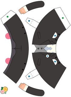 the cut out paper model of a suit and tie