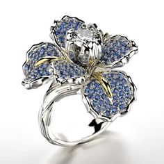 Women's Ring 925 Sterling Silver Crystal & Rhinestone Size 6-9 Metal Alloy Pattern Flower Shape Flower Rings, Timeless Ring, Pattern Flower, Silver Crystal, Flower Ring, Flower Jewellery, Flower Shape, Womens Jewelry Rings, Crystal Rhinestone