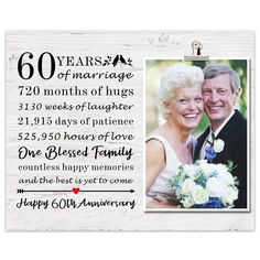 a wedding anniversary card with an image of a couple and their date on the front