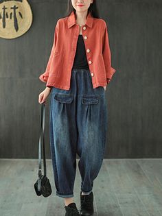 Sku CY-!64419 Material Denim , >50%Cotton Style Loose , Wide Leg , Harem pants Feature Elasticity Occasion Original Creation , Leisure Fashion Seasons Spring , Autumn Type Jean Pants Bottoms Color SAME AS PICTURE Size FREE SIZE Model's weight:55kg Model's height:165cm（64.96 inches) Please consult the size chart we provide for this item's measurements to help you decide which size to buy.Please note: There may be 1-3cm differ due to manual measurement.CMINCH Waist Hips Thigh Leg Opening Length FREE SIZE 67-104 132 79 35 89 Jean Pants, Leisure Fashion, Fashion Seasons, Picture Size, Cotton Style, Picture Sizes, Jeans Pants, Free Size, Harem Pants