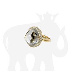 JR0110 'Rock 'N Roll' Amethyst, Blue Topaz, Citrine, Moon Quartz, Onyx & Rock Crystal Bubble Gum Ring in 18K Gold with Diamonds Stone Size: 19 mm Diamonds: G-H / VS, Approx. Wt: 0.60 Cts Moon Quartz, Cabochon Ring, Pendant Rings, Rock Crystal, Ring Collections, Diamond Stone, Bubble Gum, Rock N Roll, Blue Topaz