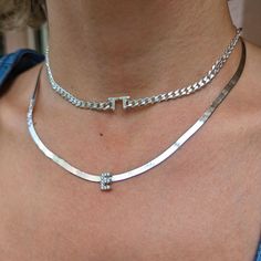 "Herringbone chain in silver .925 is an intriguing classic design that is a chic style. Perfect for a layered neckline. We always looking for our new updated expression, so this gorgeous piece is as a base must have! We have added initial to a chain for some sparkle and personalization options. Herringbone chain bracelet is a perfect gift for: Anniversary Mother's day Graduation Christmas's Bridal shower Brides maid Birthday gift  Valentines day gift Wedding and many happy occasions to come. Siz Trendy Silver Jewelry With Initials, Personalized Silver Minimalist Chain Necklace, Sterling Silver Initial Pendant Clavicle Chain Necklace, Modern Silver Initial Pendant Jewelry, Silver Initial Necklace With Clavicle Chain For Anniversary, Silver Initial Pendant Necklace With Clavicle Chain, Silver Chain Necklace With Initial Pendant, Dainty Silver Initial Necklace With Adjustable Chain, Dainty Silver Chain Necklace With Initial Pendant