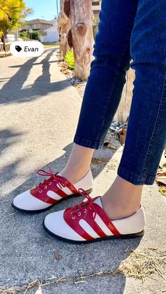 Channeling the classic 1950's saddle shoe of yesteryears, these upgraded oxfords boast the swell touches of your favorite vintage casual flats with an edge of the girl gang vibe. Pair with jeans and t shirt, or day dress with these flats and let's go out! Your day filled with fun awaits! Proud To Be 100% Vegan Friendly.

Upper Material: Faux Textured & Smooth Glazed Leather

Lining: Man Made + Fabric 

Sock: Featuring A Fully Padded Memory Foam For Maximum Comfort 

Heel Height: 3/8" Inches / Heavy Faux Leather Stitch Out Outsole 

Lace-Up Oxford / Adjustable Vintage Oxfords With Brogue Detailing And Flat Heel, Retro Leather Flat Heel Oxfords, Retro Leather Oxfords With Flat Heel, Trendy Low-top Brogue Oxfords, Trendy Low-top Oxfords With Brogue Detailing, White Cap Toe Oxfords For Spring, Classic Almond Toe Oxfords For Summer, Spring Low-top Oxford Shoes, Spring Cap Toe Oxfords