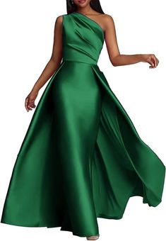 PRICES MAY VARY. 👗【Material】This One Shoulder Sleeveless Floor Length Mermaid Prom Dress is made of High Quality Satin,a style that is sure to be a top pick for special occasions. One Shoulder Prom Dresses 2024 for women long satin bridesmaid dresses with overskirt, Sleeveless prom dresses, back tie up evening gowns. 👗【Features】Satin Formal Dresses For Women,One Shoulder with Pleated Formal Party Dress,Sleeveless,Mermaid Silhouette and a Overskirt at The Waist,Show Off Your Perfect Figure And Dresses With Overskirt, One Shoulder Formal Dresses, Satin Mermaid Wedding Dress, Satin Formal Dress, Satin Evening Gown, One Shoulder Prom Dress, Satin Evening Dresses, Long Prom Gowns, Evening Party Gowns