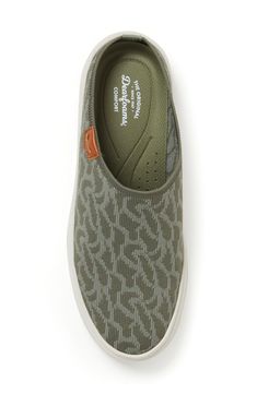 A shock-absorbing rubber sole and arch support ensure comfort in this sneaker with an easy on/off profile for on-the-go styling. Removable, cushioned insole with arch support Textile upper and lining/rubber sole Imported Casual Ergonomic Slip-on Sneakers With Arch Support, Casual Slip-ons With Rubber Sole For Light Sports, Casual Green Slip-resistant Sneakers, Green Casual Walking Shoes With Arch Support, Casual Ergonomic Slip-ons With Arch Support, Casual Cushioned Slip-ons For Outdoor, Casual Lightweight Slip-on Sneakers With Slip-resistant, Casual Slip-on Sneakers For Outdoor, Casual Slip-on Outdoor Sneakers