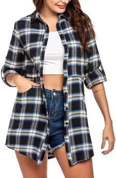 US?only.Free?delivery?in??3-7?business?days. 65% Cotton. 35% Polyester Imported Button closure This Flannel Plaid Shirt Blouse features button up closure. soft and comfortable cotton flannel. Perfect for leisure. work. dating. vacation or daily wear. Super soft and lightweight high quality fabrics. Boyfriend style. Casual loose fit. Classic plaid shirt with polo collar. long sleeves with pockets. Great for pairing it with skinny pants and leggings. the flannel plaid shirt for every elegant women Spring Cotton Collared Flannel Shirt, Spring Flannel Shirt With Button Closure For Work, Spring Workwear Flannel Shirt With Button Closure, Spring Button Closure Flannel Shirt For Work, Spring Workwear Flannel Button-up Shirt, Spring Button-up Flannel Shirt With Button Closure, Relaxed Fit Collared Flannel Shirt For Spring, Cotton Flannel Shirt With Button Closure, Cotton Button-up Flannel Shirt For Daywear