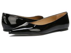 Sam Edelman Wanda - Women's Shoes : Black Patent : Style your all outfits with the trendy Sam Edelman Wanda flats. Leather upper. Synthetic lining and insole. Slip on closure. Pointed toe. Synthetic outsole. Imported. Measurements: Weight: 6 oz Product measurements were taken using size 9, width M. Please note that measurements may vary by size. Weight of footwear is based on a single item, not a pair. Patent Leather Pointed Toe Flats With Rubber Sole, Chic Pointed Toe Flats With Cushioned Footbed, Patent Leather Flats With Almond Toe And Rubber Sole, Patent Leather Flats With Removable Insole, Fall Closed Toe Pointed Flats With Rubber Sole, Fall Season Closed Toe Pointed Flats With Rubber Sole, Chic Patent Leather Flats With Rubber Sole, Chic Patent Leather Flats With Flat Heel, Fitted Flats With Rubber Sole