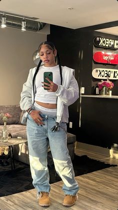 Movie Night Outfit Casual, Liyah Li, Timbs Outfits, Outfits Everyday, Timberland Outfits, Sophomore Year, Mia 3