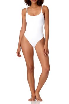 Women's Vintage High Leg Maillot One Piece Swimsuit in Green - Anne Cole Elegant Summer Bodysuit With Minimal Stretch, Elegant Summer Leotard With Smoothing Feature, Elegant Summer Leotard With Smoothing Detail, Fitted Backless Bodysuit For Pool, Solid High Cut Bodysuit For Swimming, Summer High Cut Smoothing Leotard, Summer High-cut Leg Stretch Leotard, High Cut Smoothing Leotard For Summer, Backless Swimwear For The Beach