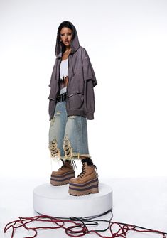 In a washed cotton jersey with an oversized fit. Drawstring ties, long sleeves, kangaroo pockets, raw edges, Darker Wavs logo on the back, and front zip closure with “D” logo charm. Urban Distressed Hoodie For Fall, Faded Oversized Urban Sweatshirt, Urban Style Oversized Faded Sweatshirt, Oversized Faded Urban Sweatshirt, Vintage Oversized Urban Sweatshirt, Faded Distressed Hoodie For Winter, Faded Distressed Winter Hoodie, Urban Style Distressed Acid Wash Hoodie, Urban Style Distressed Hoodie For Winter