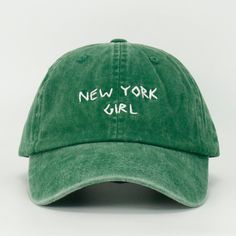 Product Description Daily Cap: 100% Cotton with Embroidered "New York Girl" Handmade embellishment. True to size Designed in NYC. Material 100% cotton. Care Instructions Dry clean only. Terms & ConditionsAs a small, independent business, we currently do not offer free returns. We accept returns for store credit or exchange within 10 days. Items must be unworn, unaltered, free of damage, and include original tags. Please note, no refunds are available, and all exchanges are final sale. Trendy Cotton Hat With Curved Brim, Trendy Cotton Snapback Baseball Cap, Spring Cotton Snapback Cap, Trendy Cotton Snapback Trucker Hat, Trendy Embroidered Trucker Hat, Trendy Cotton Snapback Hat With Flat Brim, Trendy Trucker Hat With Letter Embroidery, Cute Cotton Baseball Cap For Summer, Cute Cotton Baseball Cap For Spring