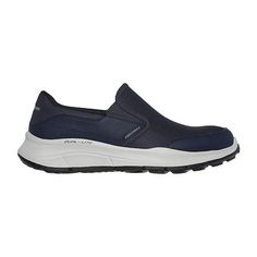 Find the perfect blend of easy-wearing style and comfort with Skechers relaxed fit: Equalizer 5. 0 - persistable. This laceless fit vegan style features a mesh and synthetic upper with a cushioned Skechers air-cooled memory foam insole. Features: Memory Foam, ComfortClosure Type: Slip-OnFootwear Technology: Memory Foam InsoleUpper/Outer Base Material: 55% Textile, 45% SyntheticShoe Lining Material: PolyesterSole Material Content: 100% EvaCountry of Origin: Imported Navy Slip-on Sneakers With Cushioned Footbed, Dynamic Slip-on Walking Shoes With Cushioned Footbed, Dynamic Cushioned Slip-on Walking Shoes, Functional Slip-on Synthetic Walking Shoes, Functional Synthetic Slip-on Walking Shoes, Fade-resistant Slip-on Walking Shoes, Functional Cushioned Slip-on Walking Shoes, Navy Sporty Sneakers With Removable Insole, Sporty Navy Sneakers With Removable Insole