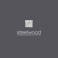 the logo for steelwood handmade industrial furniture, which is designed to look like an abstract