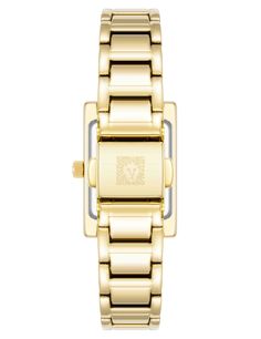 Enhance your wardrobe with this vintage-inspired timepiece, showcasing a bold rectangular case and adjustable metal bracelet. Everyday Rectangular Watches With Metal Dial, Timeless Rectangular Watch With Adjustable Fit, Timeless Adjustable Rectangular Watch, Formal Metal Watch With Rectangular Dial, Formal Metal Watches With Rectangular Dial, Gold Rectangular Watch With Box Clasp, Vintage Rectangular Watch For Everyday, Vintage Rectangular Everyday Watch, Vintage Everyday Rectangular Watch