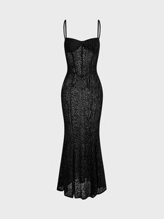 Affordable price buy Dresses on Kollyy, SPU: 48Q16DR4G7C52, Color: Black, Waistlines:High Waist, Material:Mesh. Black Leopard Dress, Black Tie Maxi Dress, Y2k Maxi Dress, Black Lace Dress Long, Tie Maxi Dress, Leopard Fashion, Dress Aesthetic, Black Lace Dress, Sleeveless Maxi Dress