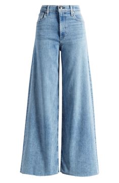 Cut from featherweight nonstretch denim, these full-length jeans feature the brand's widest silhouette yet to bring drama to your warm-weather wardrobe. 31 1/2" inseam; 24" leg opening; 12 1/2" front rise; 15 1/2" back rise (size 29) Zip fly with button closure Five-pocket style 92% cotton, 6% polyester, 2% spandex Machine wash, line dry Imported Top Shop Wide Leg Jeans, Luxury Jeans For Spring With Standard Cut, Regular Length Jeans, Chic Flare Bottoms At Cheap Price, Cheap Vintage Style Mid-rise Bottoms, Ae '90s Wide Leg Jean, Affordable Wide Leg Bottoms With Hip Pockets, Cheap Classic Wide Leg Bottoms, Trendy Mid-rise Bottoms At Cheap Price