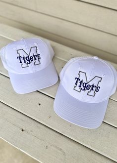 M Tigers White Trucker Cap Hat - perfect for any casual outing & you'll be both stylish & comfy!! Structured, six-panel, mid-profile Pre-curved visor Adjustable double snapback closure One size White Trucker Baseball Cap For Game Day, Spring Baseball Cap For Sports Events With Curved Bill, Trendy Snapback Hat With Curved Bill For Sports, Spring Sports Baseball Cap With Curved Bill, Trendy Snapback Hat For Baseball Season, Spring Sports Trucker Hat With Curved Brim, Game Day White Trucker Baseball Cap, Curved Brim Trucker Hat For Spring Sports, Spring Sports Events Baseball Cap With Curved Bill