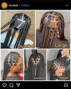 Box Braids Sizes, Hair Braid Patterns, Cabello Afro Natural, Parting Hair, Braiding Your Own Hair, Braids Hairstyles For Black Women, Big Box Braids Hairstyles, Feed In Braids Hairstyles, Girl Braided Hairstyles