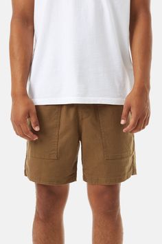 Inspired by one of our original 1970's walk-short designs, the Trails Short is a new addition to our walk-short collection. Made from a durable 98% cotton canvas 2% spandex canvas fabric, the Trails Short has a 16.5" outseam and features as elastic cinched waistband, front patch pocket, back welt pockets, notched side seam hem, faux fly and internal diagonal pinstripe binding. 98% cotton 2% spandex fabric Front patch pockets Back welt pockets Faux fly Notched side seam hem Internal pinstripe bin