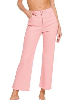 Step into style with our Kristen Washed Jeans in Pink. The trendy bootcut style, distressed hem, and pretty pink colorway add a unique touch to this chic and comfortable pair of jeans. With comfort stretch and multiple styling options, these jeans are perfect for any occasion. So cute, you'll want to wear them with everything! Pink Comfort stretch Distressed hem Bootcut 97% Cotton 3% Spandex Imported Cruise Fits, Everything Pink, Disney Cruise, Washed Jeans, Pretty Pink, Pretty In Pink, Buy Online, Spandex, Disney