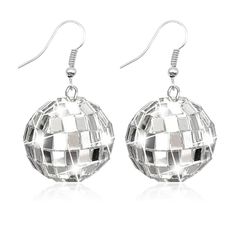 PRICES MAY VARY. Disco Ball Earrings:This disco ball earrings features a simple and unique design style that can be paired with all your clothing and is suitable for wearing in all scenarios. Colorful Disco Earrings:This disco ball earrings adopts various design styles, giving people a good sense of design, suitable for different facial shapes, and is very beautiful. High Quality:This jewelry is made of high-quality materials and can be worn for a long time without putting any burden on you. Bes Metal Plug Earrings For Party, Retro Metal Earrings For Party, Retro Metal Party Earrings, Round Hoop Earrings For Party, Metal Round Earrings For Party, Nickel-free Metal Hoop Earrings For Party, Nickel-free Round Earrings For Party, Nickel Free Round Earrings For Party, Round Metal Earrings For Party