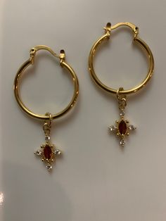 Gold plated hoop earrings (25 mm) Attached with 2 small gold-filled jump rings Cubic Zirconia Charm 14 k Gold plated  (17 mm long x 11.5 mm width) Check out for more gold hoop earrings,  https://www.etsy.com/ca/shop/NorthernSparkleCo?ref=seller-platform-mcnav&section_id=28912756 Explore for more, https://www.etsy.com/ca/shop/NorthernSparkleCo Thick Gold Hoops, Gold Filled Hoops, Beautiful Notes, Gold Choker Necklace, Gold Choker, Evil Eye Necklace, Cz Diamond, Gold Hoops, Eye Necklace