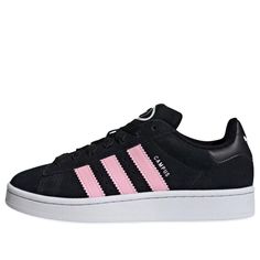 Shop (WMNS) adidas Campus 00s 'Core Black True Pink' ID3171 at KICKS CREW — your go-to for authentic, stylish sneakers. Whether for fashion, performance, or collection, find your perfect pair with us. Black Low-top Sneakers With Three Stripes Branding, Urban Black Sneakers With Three Stripes, Adidas Logo Sporty Streetwear Sneakers, Black Three Stripes Sneakers For Streetwear, Black Sporty Adidas Sneakers, Casual Black Sneakers With Three Stripes, Black Three Stripes Sneakers For Sports, Black Skate Shoes With Three Stripes For Sports, Black Sneakers With Three Stripes For Sports