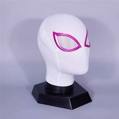 Spider-Gwen 3D Helmet Cosplay Gwen Stacy Mask Girl Halloween for Costume Props | eBay White Fantasy Costume Accessories For Cosplay, White Fandom Costumes For Costume Party, White Fandom Costume For Costume Party, White Costume Accessories For Cosplay Events And Costume Parties, White Costume Accessories For Cosplay Events, Pink Themed Halloween Costume Accessories, Plastic Costume Accessories For Halloween Cosplay, Plastic Costume Accessories For Cosplay Halloween, Plastic Halloween Cosplay Costume Accessories