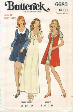 two women's dresses and one woman's blouse sewing pattern, butterick