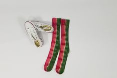 "Ho, Ho, Ho, keep your tootsies warm this Christmas with these cute red and green bamboo socks. These cool bamboo socks have been dyed red at the front and green at the back. Bamboo socks are soooo soft - you have feel them yourself to believe how soft they are! They're soft, soft, soft! Now available in youths and adult sizes, simply choose from the drop down menu. These socks are a size 11/13 and ready to ship. Like what you see but would like it in different colors? Just send me message and I Handmade Green Socks For Winter, Green Casual Knee-high Socks For Stocking Stuffer, Casual Green Knee-high Socks, Casual Red Christmas Socks, Handmade Green Winter Socks, Rainbow Converse, Dyed Socks, Cheap Red Non-slip Socks, Wedding Vans