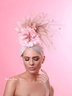 Nude blush fascinator kentucky derby fascinator Oaks day | Etsy Blush Fascinator, Lantern Candle Centerpieces, Blush Pink Fascinator, Wood Candle Lantern, Oaks Day, Kentucky Derby Fascinator, Funky Hats, Pink Fascinator, Country Barn Weddings